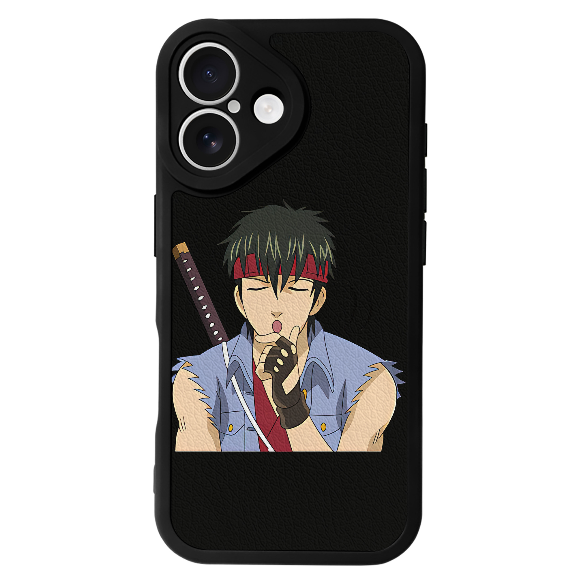 （画像用） ぎんたま 坂田銀時（さかたぎんとき） 神楽 志村新八（しむら しんぱち） GINTAMA Sakata Gintoki Kagura Shimura Shinpachi 【iPhone 16シリーズ対応】シリコンスマホケース（レザー調） 材質：シリコン